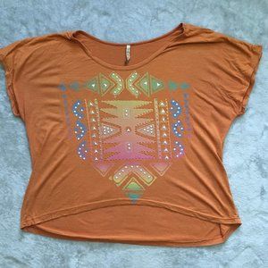 Burnt Orange Hi-Lo Top